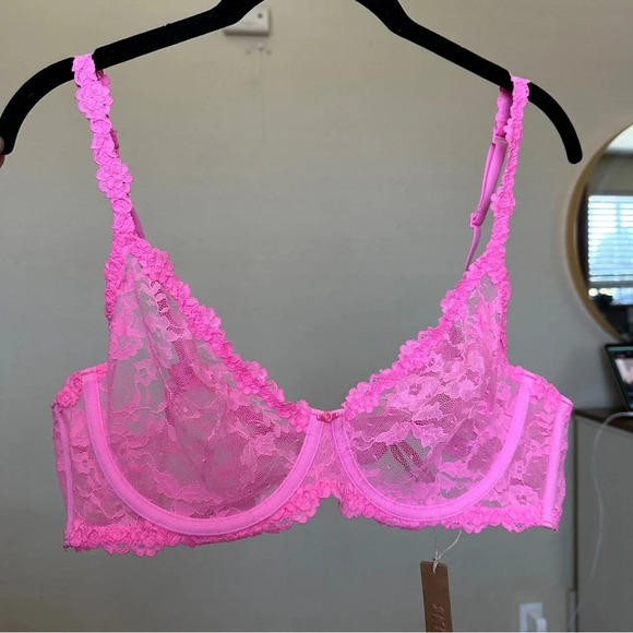 Skims Stretch lace‎ Intimates underwire scoop bra Pink BA-SCP-3575 size 40B - Picture 3 of 8